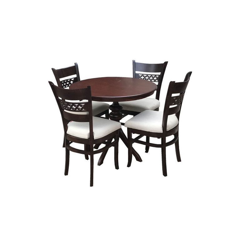 میز وصندلی ناهارخوری 4نفره چوبی مدل خشتی